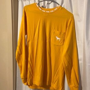 Yellow Victoria Secret PINK Size Small Long Sleeve Tee